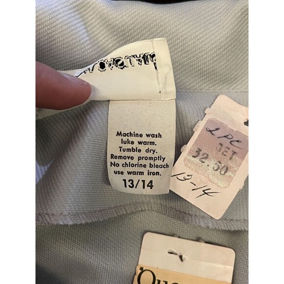 Vintage Queen Casuals Jacket Womens 13/14 Lavender Button Front Wide Collar 70s - Picture 6 of 6